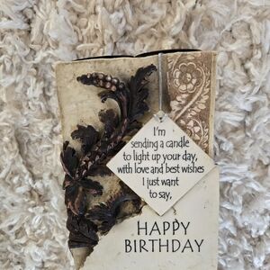 Vintage Decorative Happy Birthday Wishes Candle 2008